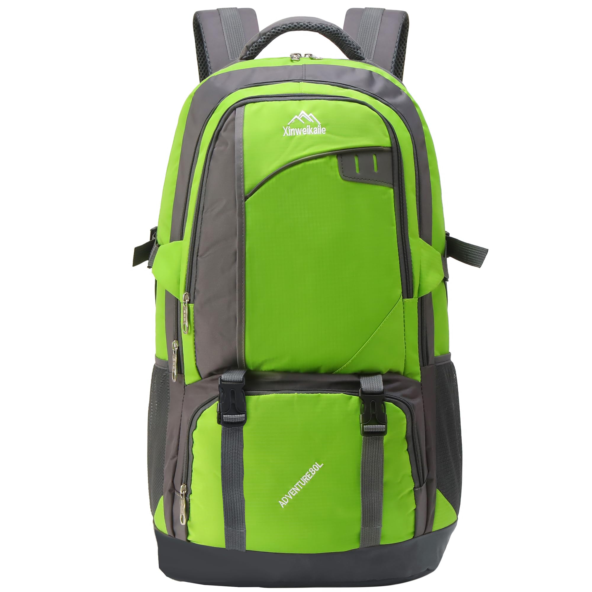 NTUOCAW 80L Hiking Backpack Large Camping Rucksack for Men Women Lightweight Waterproof Travel Backpack Black Trekking Backpack for Outdoor Sports Cycling Climbing Mountaineering