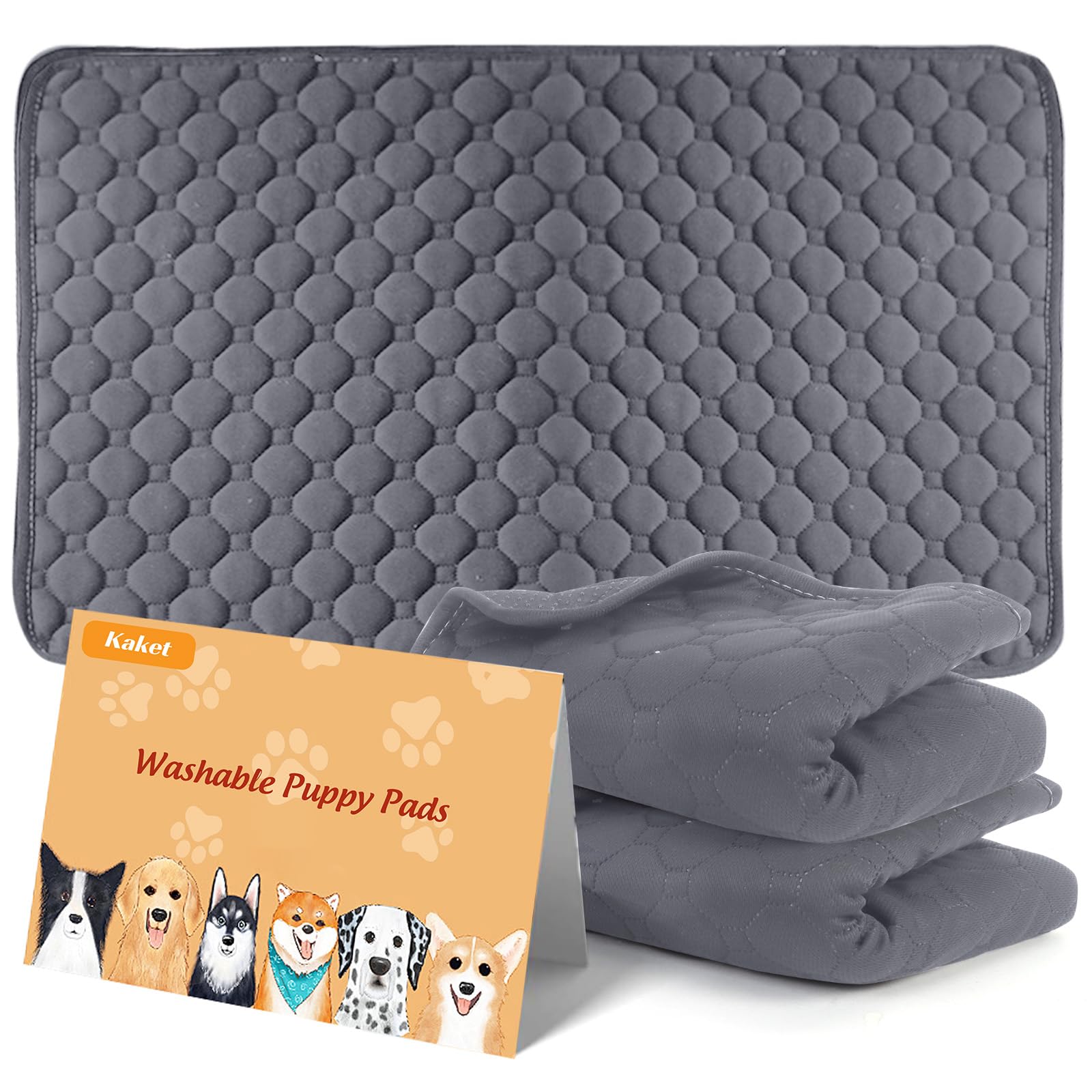 Washable Puppy Pads, 2 Pack Reusable Dog Training Pads, Puppy Training Pads, Absorbent Reusable Whelping Pads