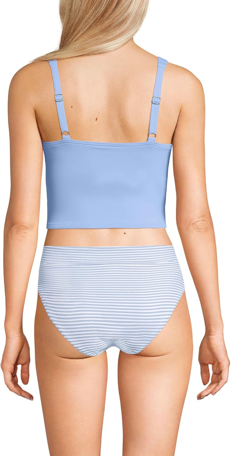 Lands' End Women's Sweetheart Wrap Midkini Top