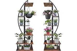 2 PCs 6 Tier Metal 6 Tier Moon Plant Shelf Holder