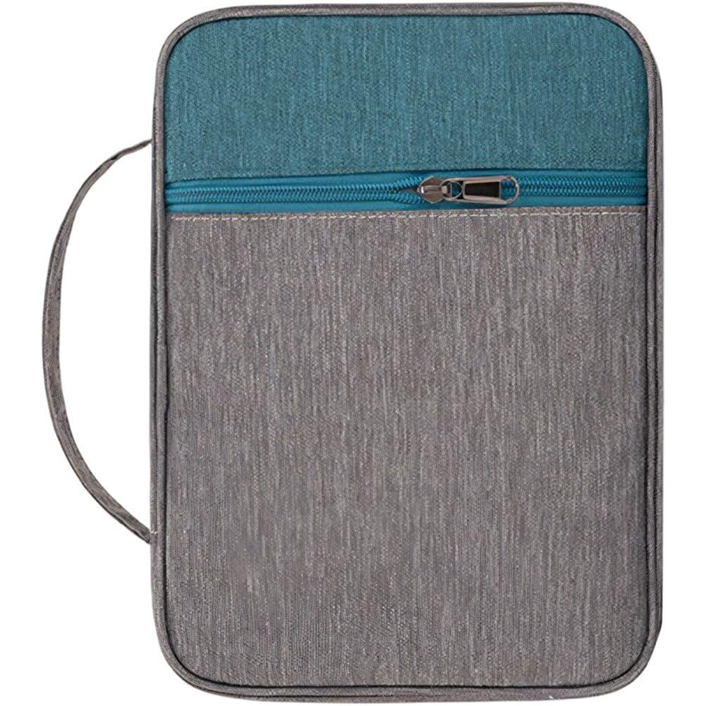 Fituenly Bible Cover with Handle & Zippered Pocket, Protective Carrying Case Church Bag for Bible Study, Accessories Gift for Women Men Mother Lady