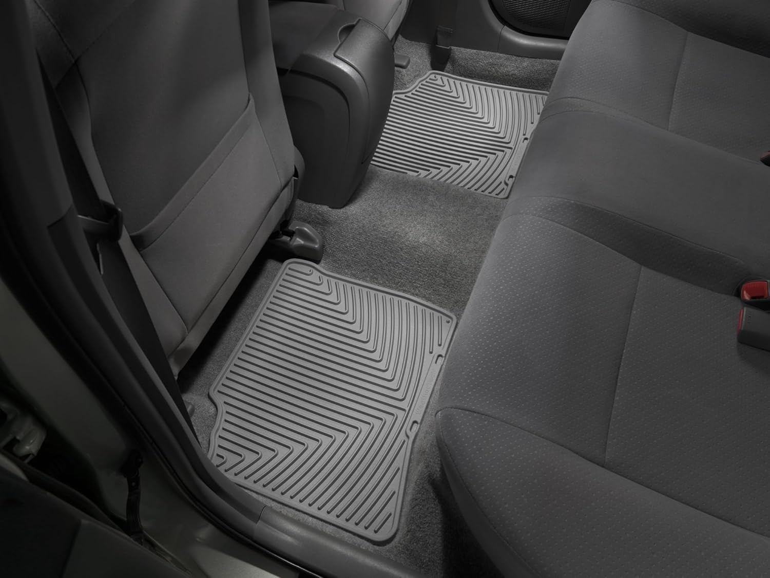 WeatherTech All-Weather Floor Mats for Toyota Prius 2nd Row (W130GR), Grey