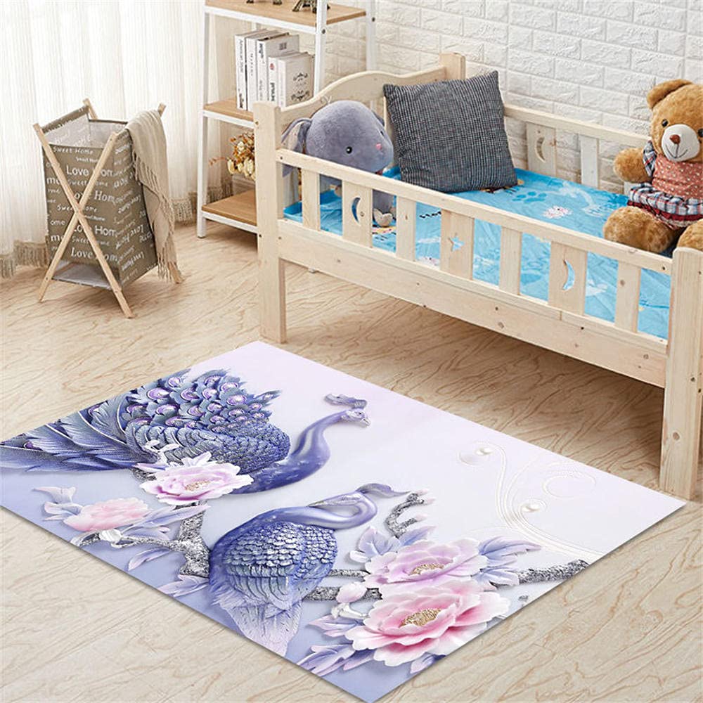 Tapis de salon de conception paysage violet pour table basse