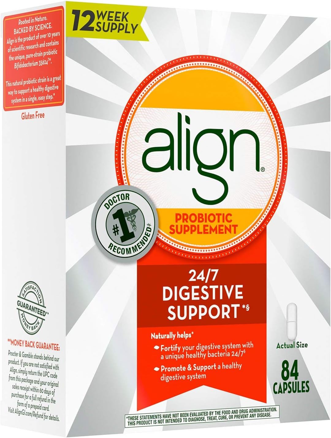 Does Align Probiotics Help With Constipation Amazon.com: Align Daily Probiotic Supplement Capsules, White, 84 Count