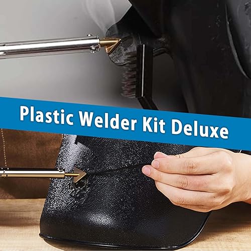 Miniatura 8 de Kit de Soldador de Plástico de 130W Deluxe, Kit de Soldador de Hierro de Soldadura de Plástico 3-en-1, Herramienta Profesional de Reparación de
