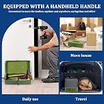 Metal Tool Storage Box with Handle and Latch Closure, 14inches Portable Tool Case with Lid, Large Capacity Hardware Part Locking Organiser Box for Household Workshop Car (Red)