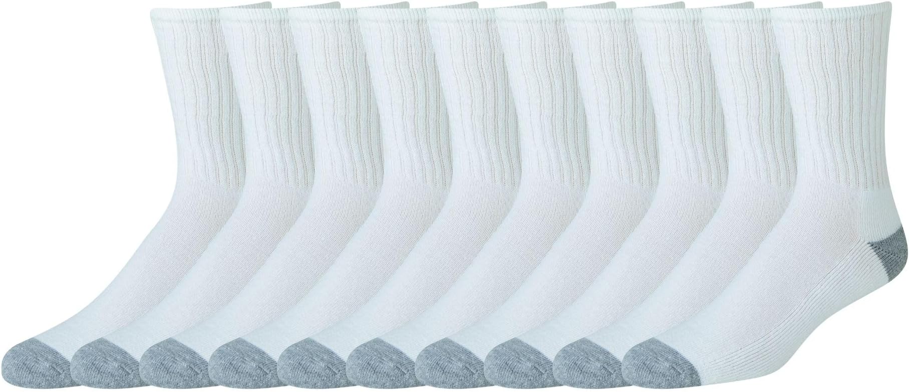 Men's Comfortable Durable Half-Cushioned Cotton Crew Sports Socks