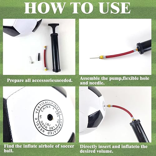 Miniatura 5 de Juego de 12 pelotas de fútbol de operación de Navidad a granel con agujas de bomba, pelota de fútbol deportiva tamaño 5, pelota de entrenamiento