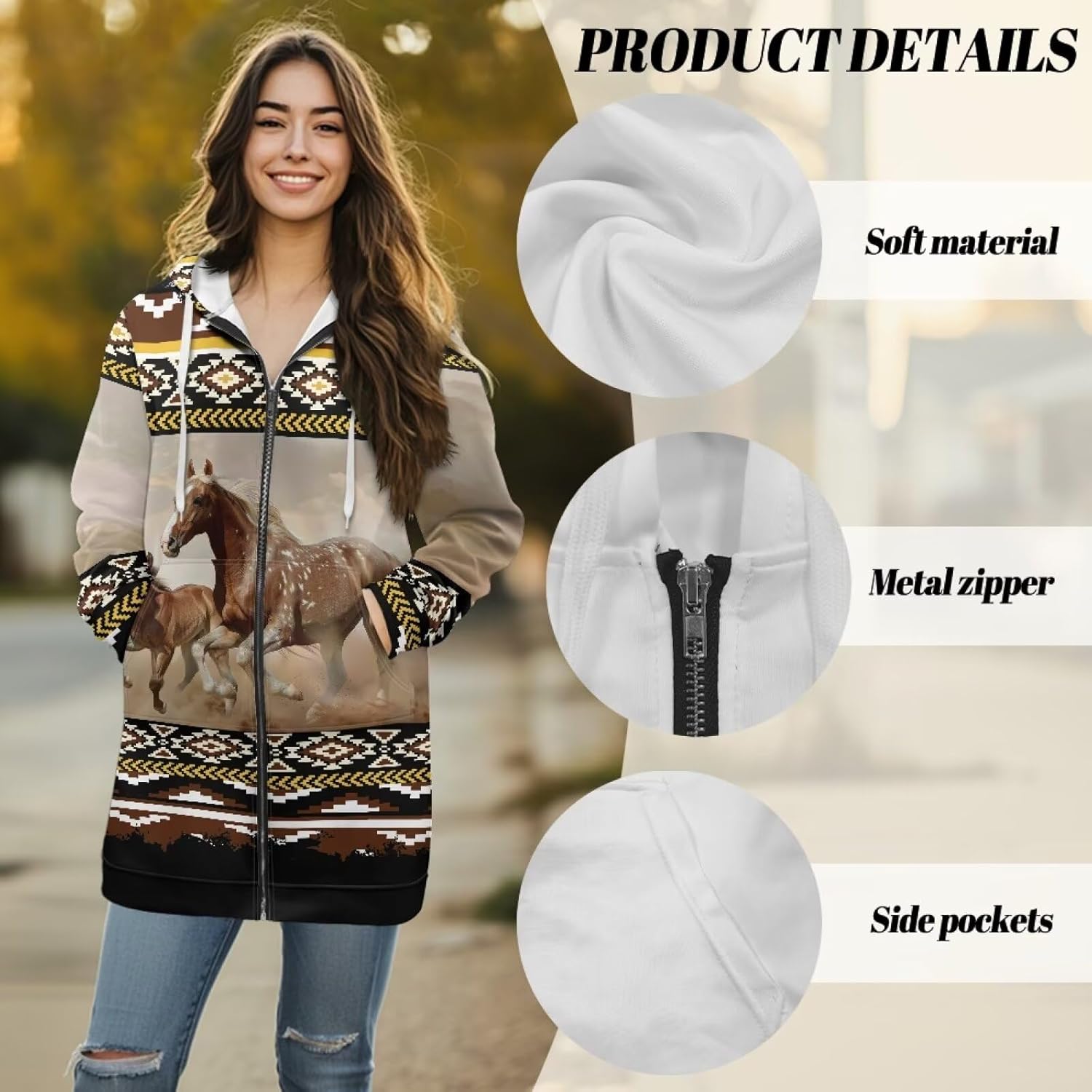 Women Zip Up Hoodies Long Sleeve Lightweight Hooded Sweatshirt Oversized Fall Winter Jacket with Pockets Plus Size - Image 5