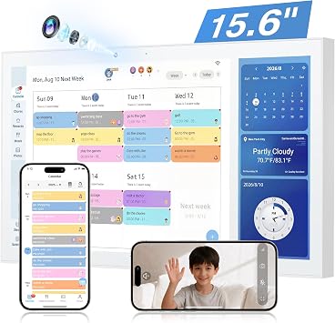 Digital Calendar with Video Calling & Split Screen, No Subscription, 15.6"