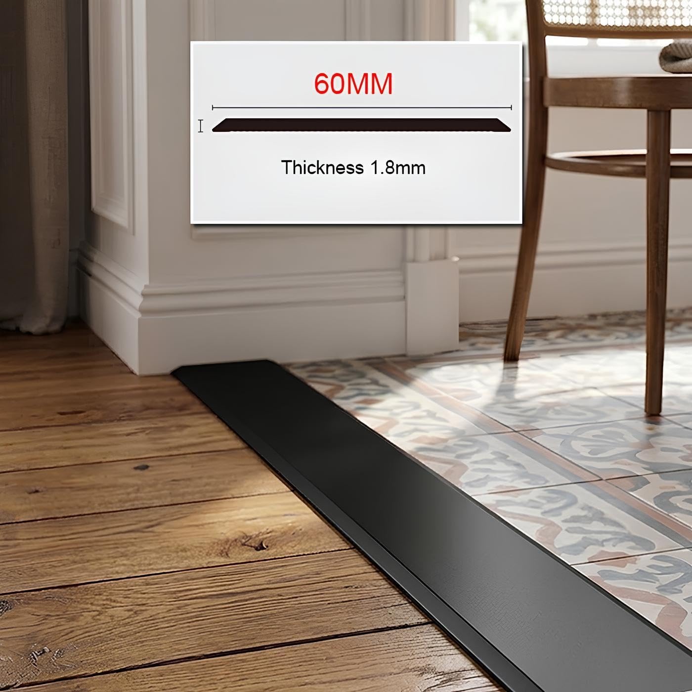 Übergangsprofil Breite 60 Mm Übergangsleiste Aluminium 80-150cm