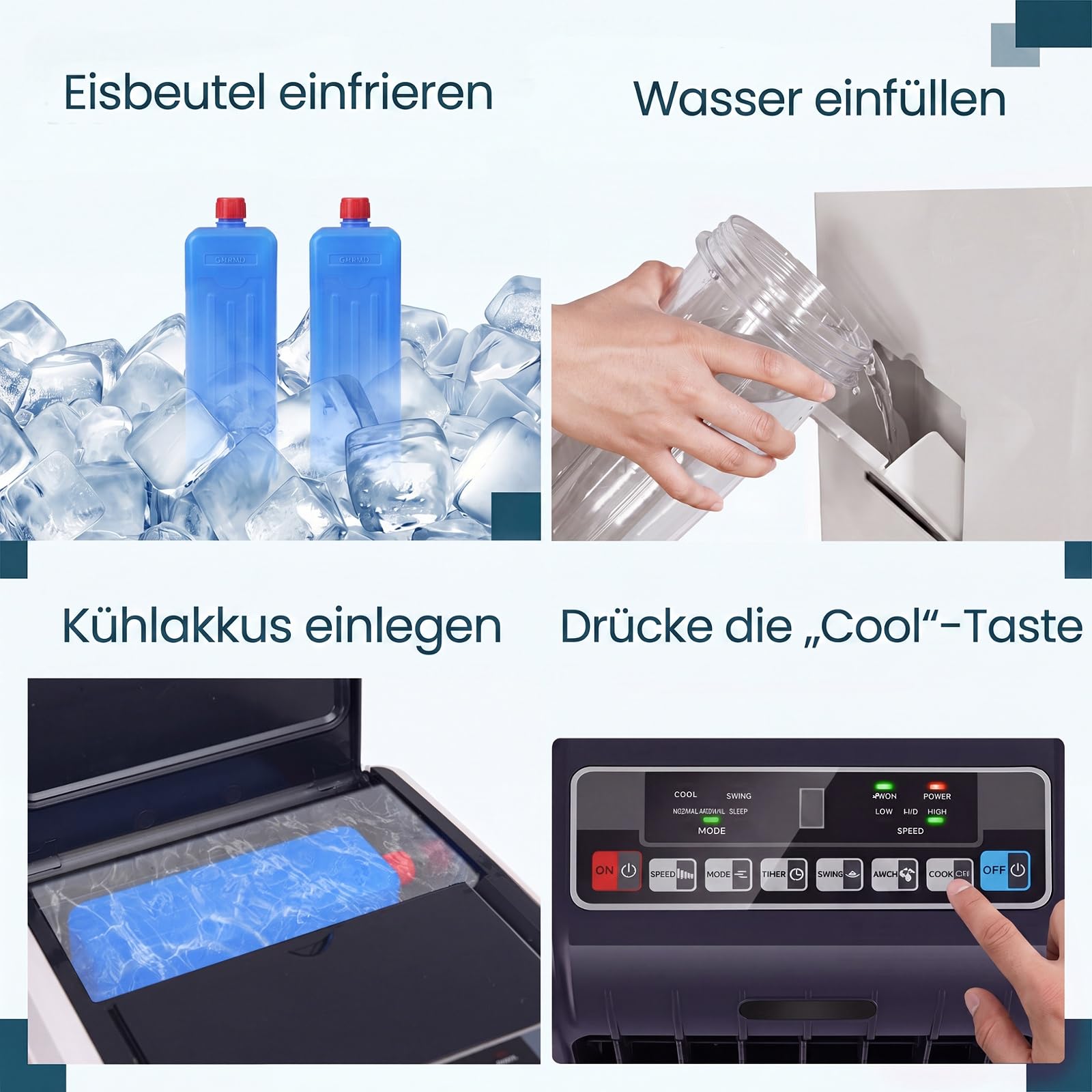 GYMAX 3 in 1 Mobiles Klimagerät, Luftkühler mit Kühlen, Ventilator, Luftreinigung & Luftbefeuchter, 75W Klimaanlage ohne Abluftschlauch mit 3 Geschwindigkeiten, 6L Wassertank, Timer