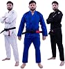 Progress Jiu Jitsu Academy Gi | Lightweight BJJ Gi with Free White Belt | BJJ Kimono for Men & Women | Tear-Resistant Jiu Jitsu Kimono for Training & Competition | Women's & Men's Kimono