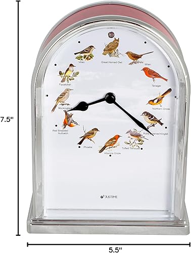 Miniatura 10 de Búho de 7.5 pulgadas de alto colección encantadora reproduce 12 canciones populares de pájaro reloj de mesa Home Deco multicolor selección de regalo