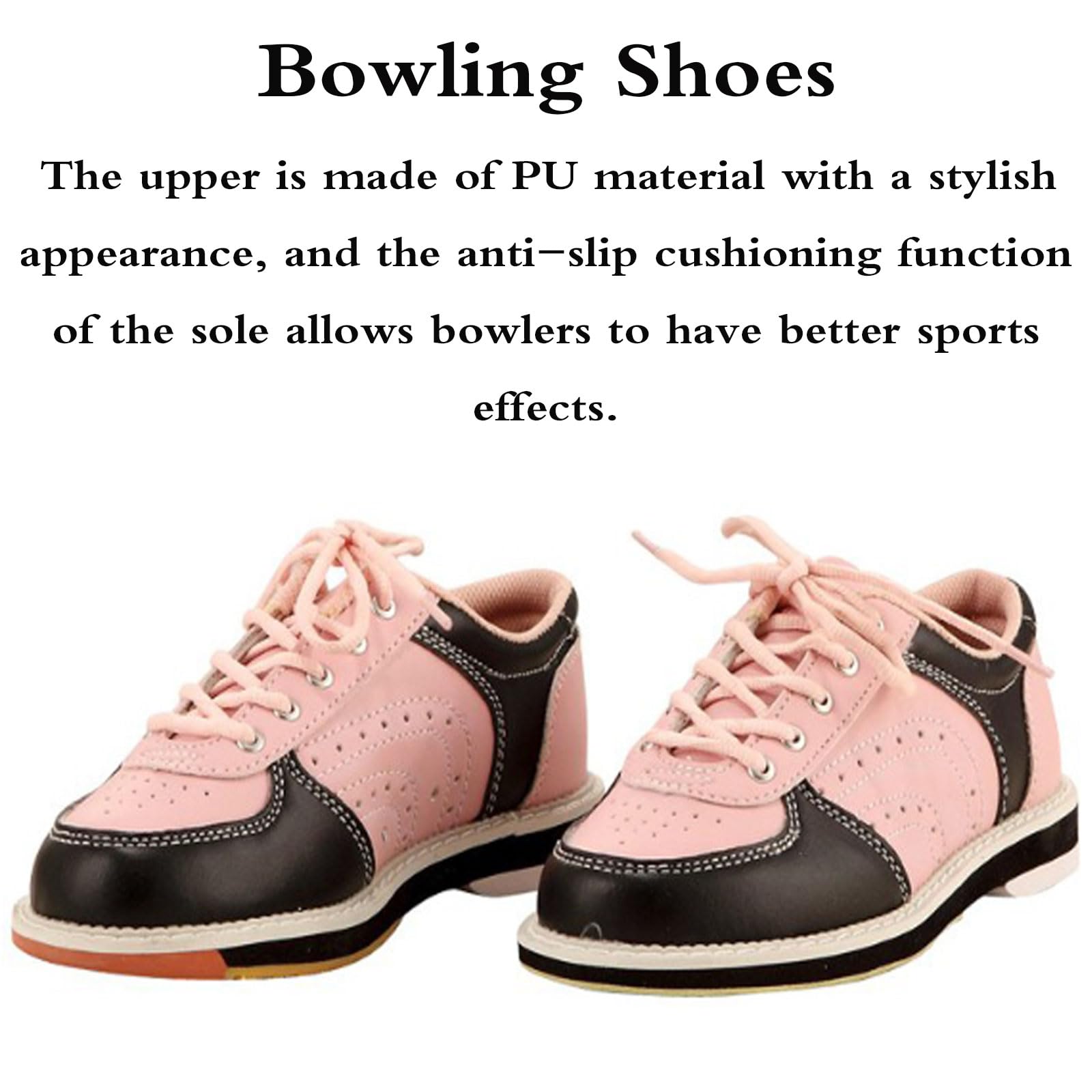 Leder Bowlingschuhe,Damen Herren Bowlingschuhe,Bowling-Schuhe,Atmungsaktiv,rutschfeste,Leicht zu reinigen,Für Anfänger,Gelegenheits- und Amateursportler,Rechts- und Linkshänder.