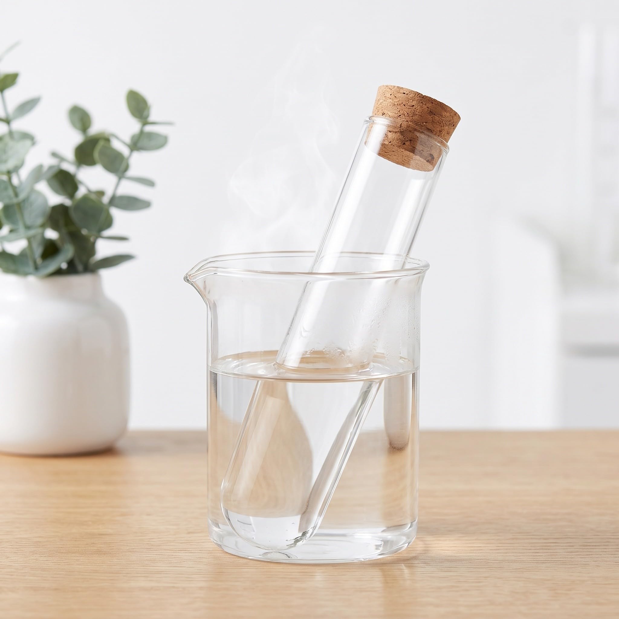 Kisangel 50 Stück durchsichtige Glasreagenzgläser, 50-ml-Fläschchen mit Korkverschluss zur Aufbewahrung von Laborproben, als Gastgeschenke, Perlen für wissenschaftliche Ausstellungszwecke und zur