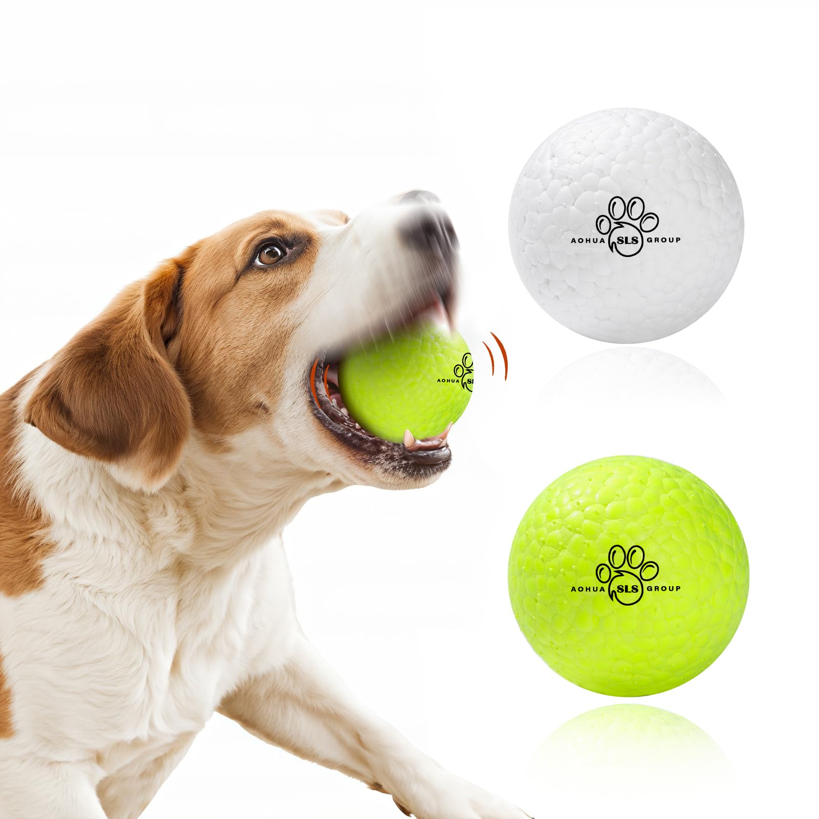 Indestructible Dog Balls for Aggressive Chewers Interactive Pet Toys Solid-Colored Durable Bouncy and Water Toy Fetch Balls Herding