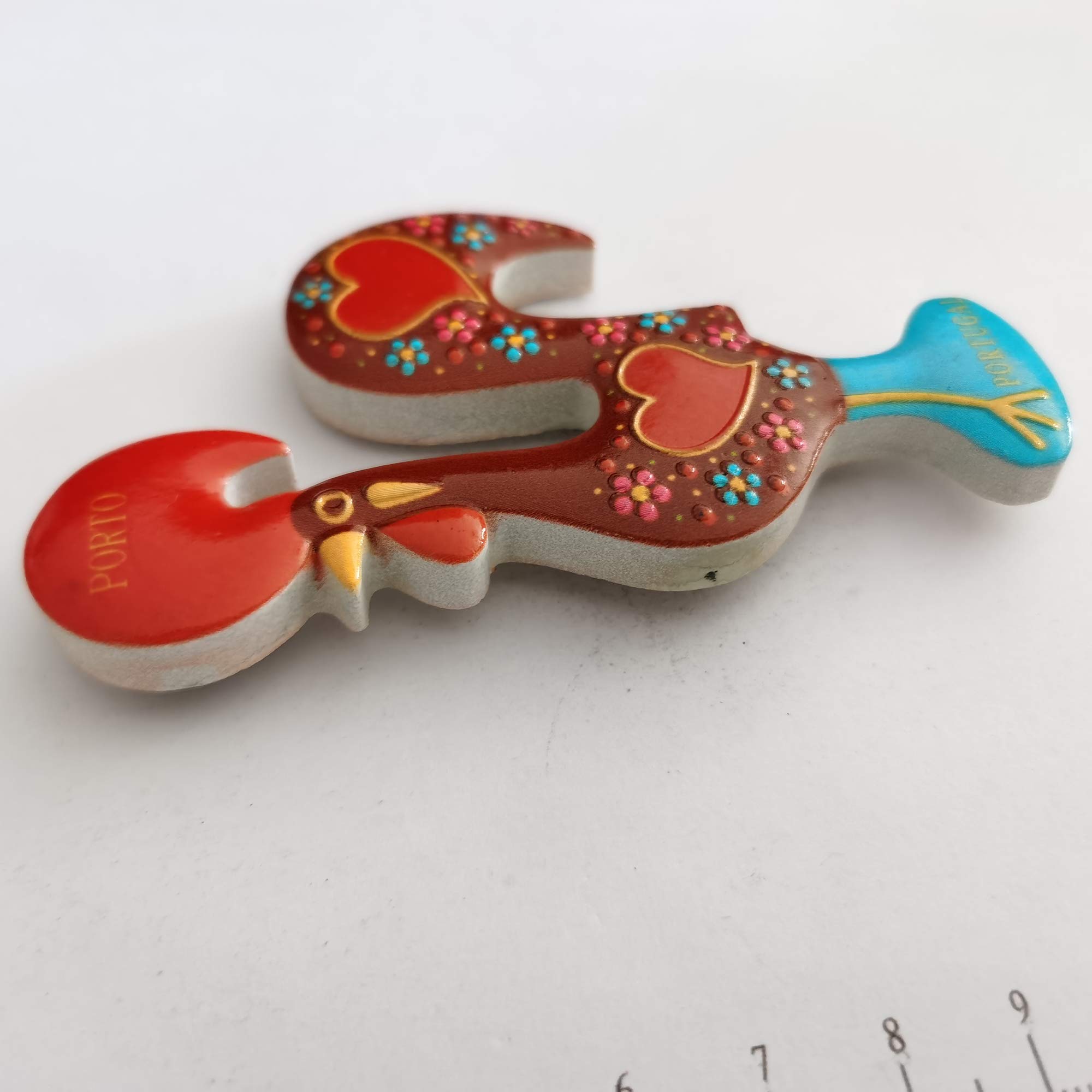 Calamita Frigorifero 3D Portogallo – Gallo Del Cartone Animato, Souvenir Da Viaggio Originale - 3