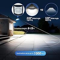 Vista 6 de Super Bright Solar Lights Outdoor, Solar Motion Sensor Light, Waterproof Security Flood Light with 3 Modes for Garden, Yard, Pathway (1 Pack)