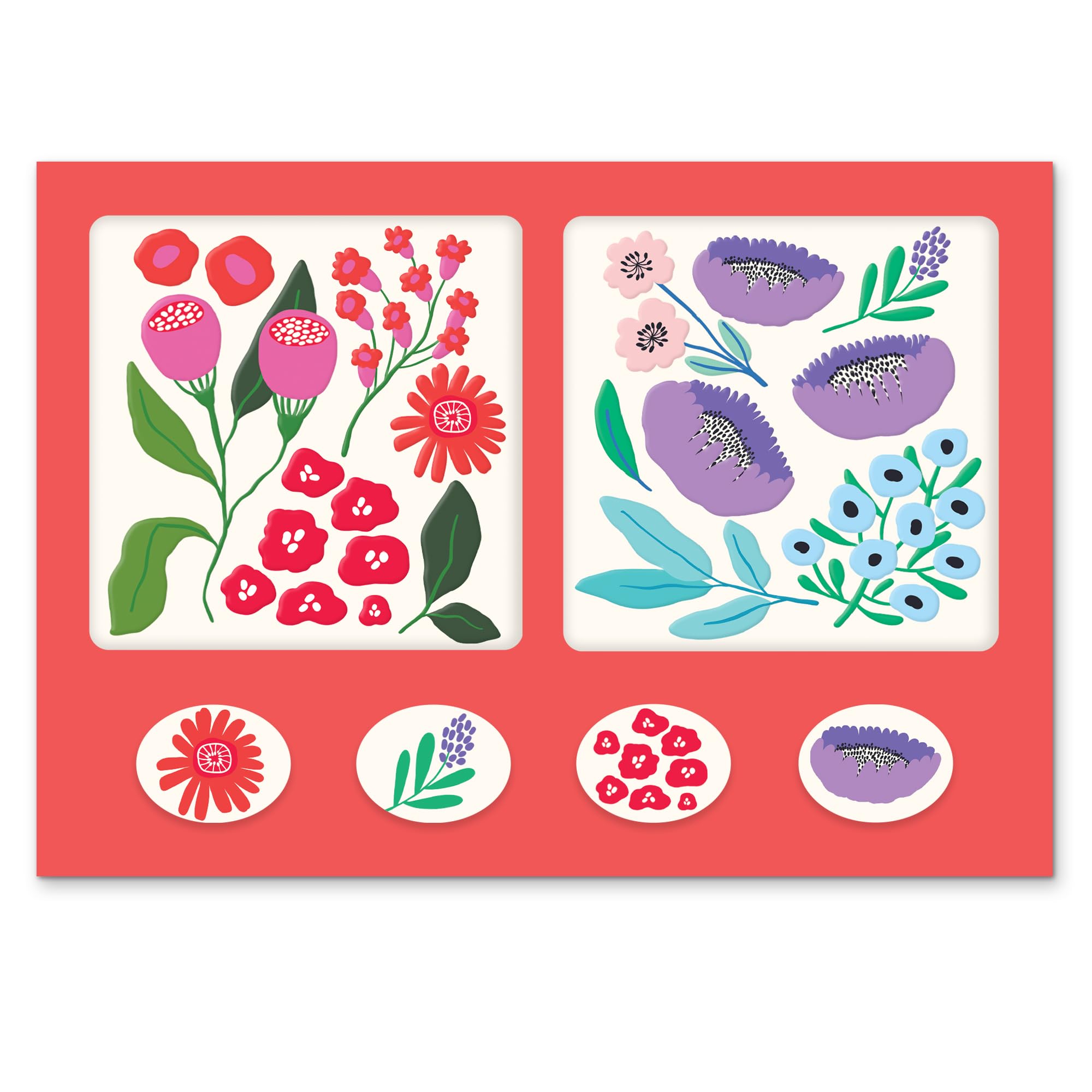 Studio Oh! Botanical Bliss Blank Note Card Set with Envelopes and Stickers 12 Pack Assorted Greeting Cards, 260 GSM Textured Paper Stationery for Thank You Cards, Birthday Cards, Gift Card Envelopes