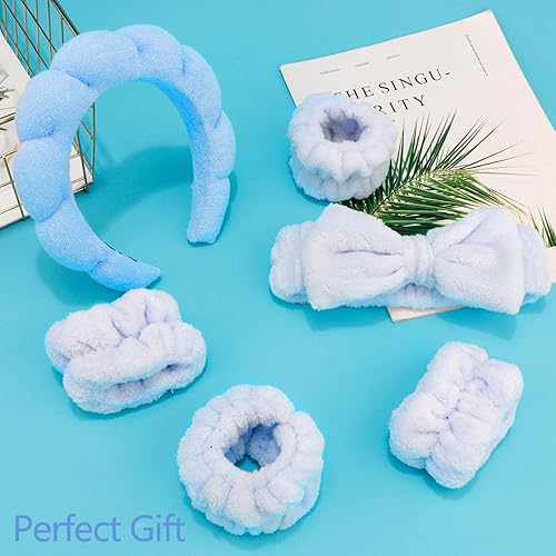 Miniatura 5 de Chanaco Diadema para el cuidado de la piel, diadema para lavar la cara, muñequeras, diadema para el cuidado de la piel, regalos de moda para niñas