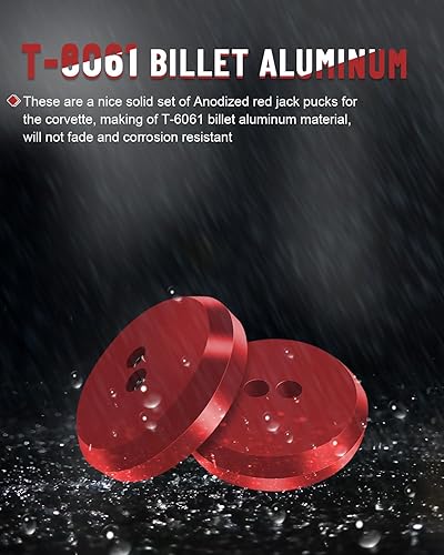 Miniatura 3 de Corvette Jack Pucks Billet Aluminio Adaptador de Almohadilla de Gato Elevador Almohadilla de Gato de Piso Compatible con 1997-2025 Corvette C5 C6 C7