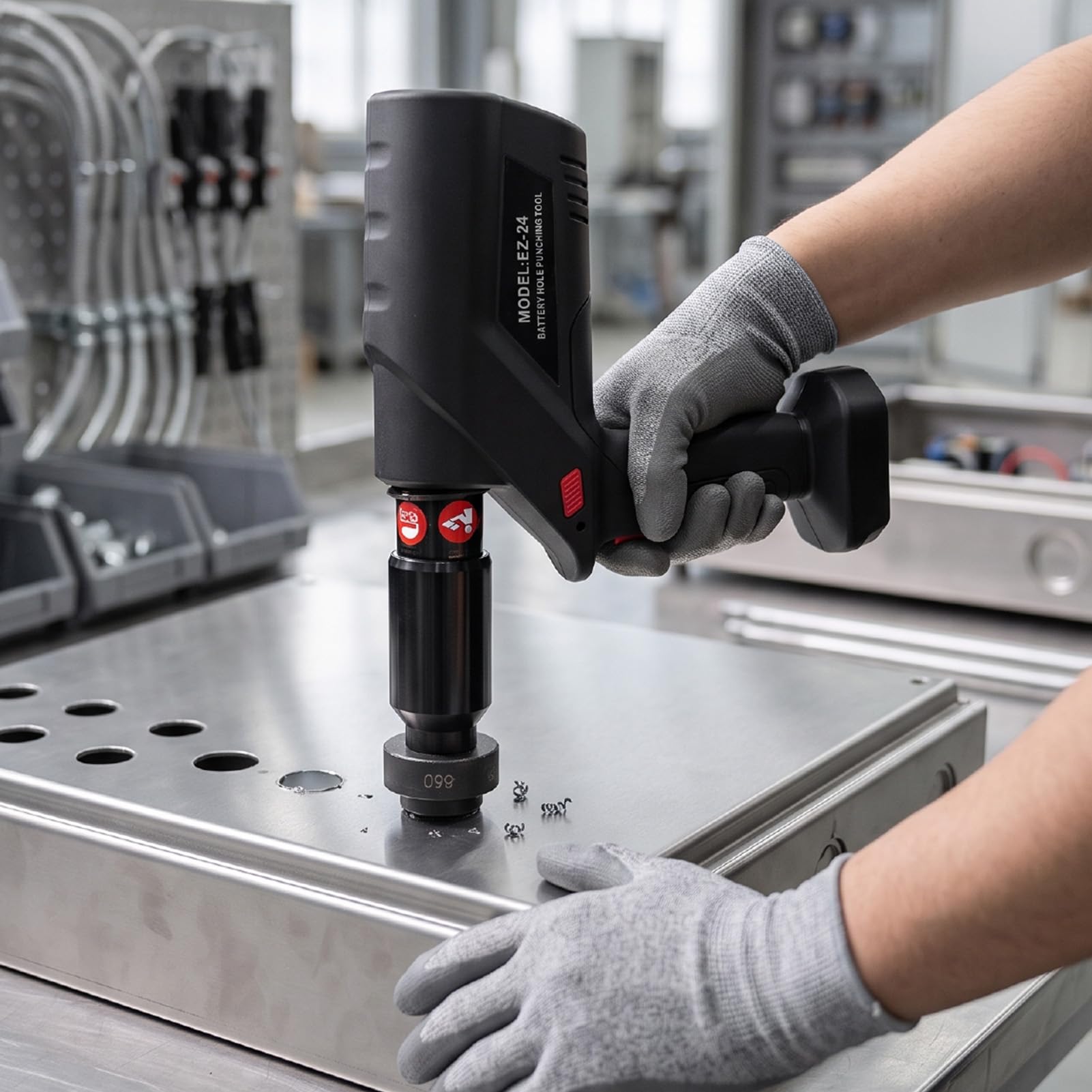AMONIDA Elektryczny Hydrauliczny Zestaw Przebijakow do Akumulatora BL1815