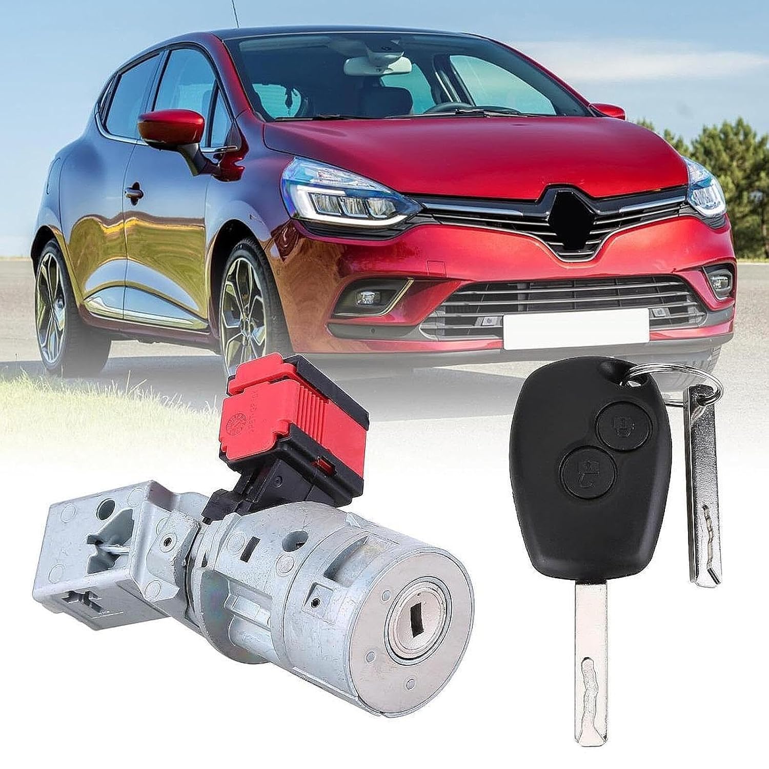 Ignition Starter Steering Switch Lock Ignition Switch Lock Barrel Cylinder 8200214168 Key for Trafic MK3 Sturdy