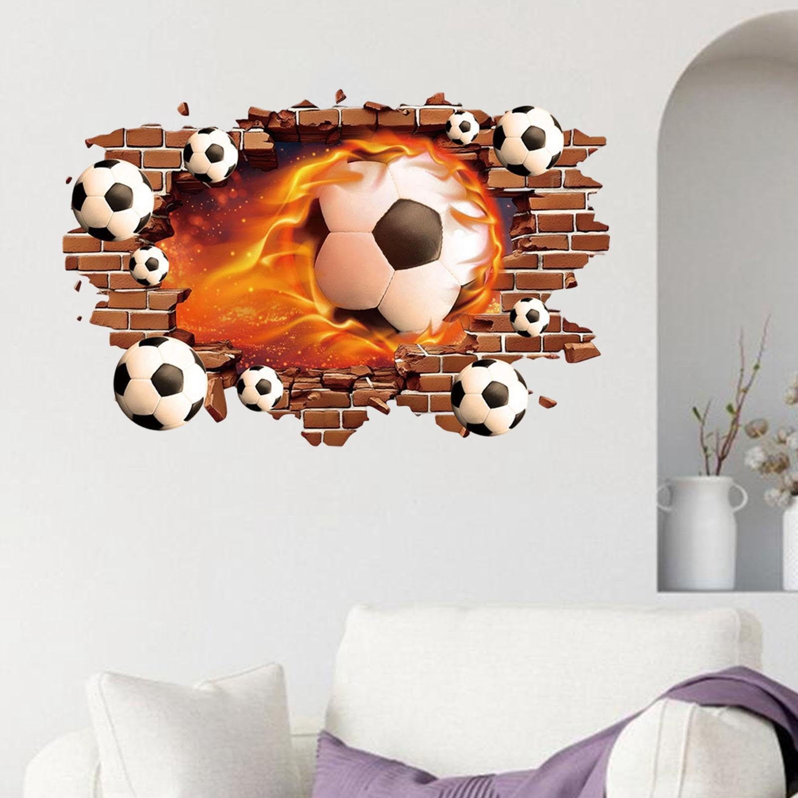 Amazon｜Fenteer サッカー ウォールステッカー 剥がせる サッカー 壁画