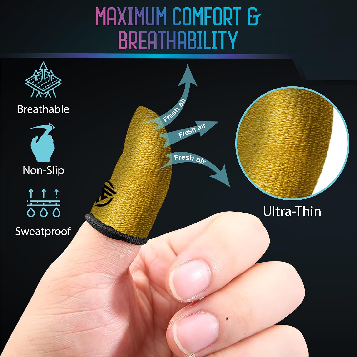 Gaming Finger Sleeves Cots Gloves Covers Protectors Thumb Hand Guard Sleeve for PUBG Mobile Phone Gamer Grip Pro image 2