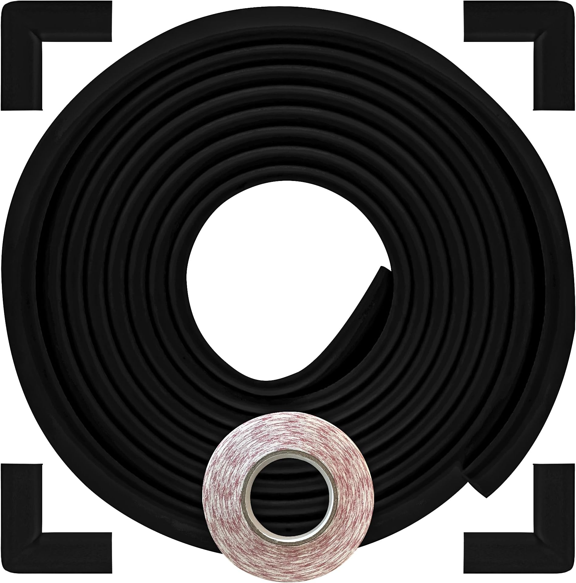 HAMBROZ 6 meters (Black) Baby Safety Corner Guard, Baby Bumpers, Table Edge Corner Protector, Baby Proofing Foam for Furniture Edges & Corner Guard Cushion Set Child Protection Bumper Strip