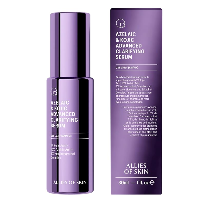 Allies of Skin Sérum facial com ácido azelaico e ácido kójico, 30 mL
