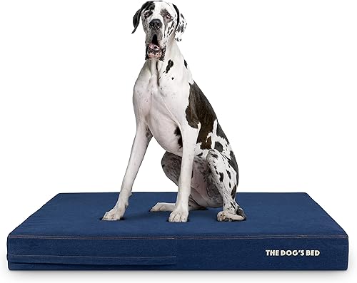 Miniatura 22 de The Dog's Bed - Cama ortopédica de espuma viscoelástica para perro, grande gris y negro, impermeable, cama de apoyo con fundas reemplazables, negro