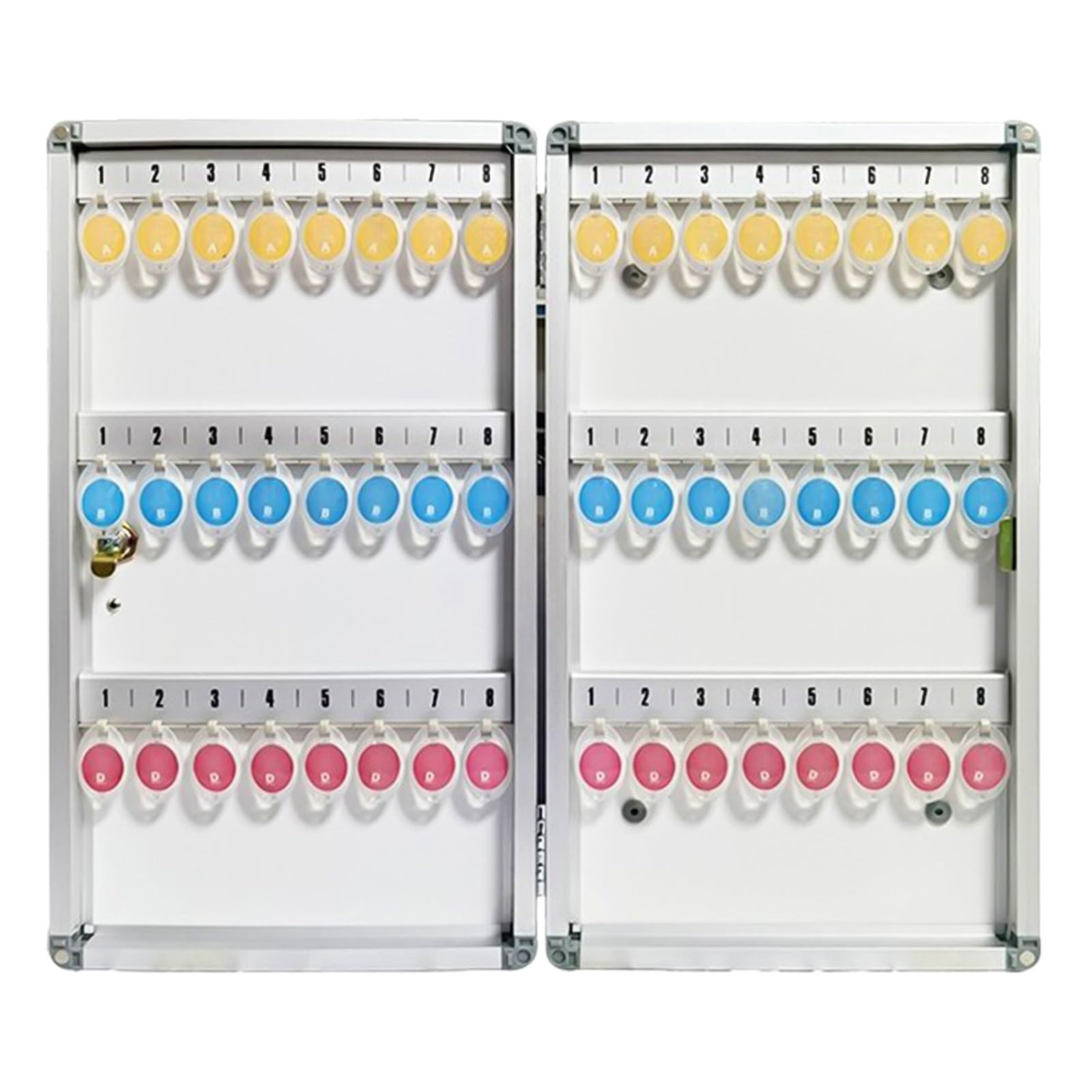 BHGFYXBS Heavy Du Aluminum Alloy Key Sto Cabinet With Metal Lock Secure Key Box With Markable Keychains Key Holder Solut