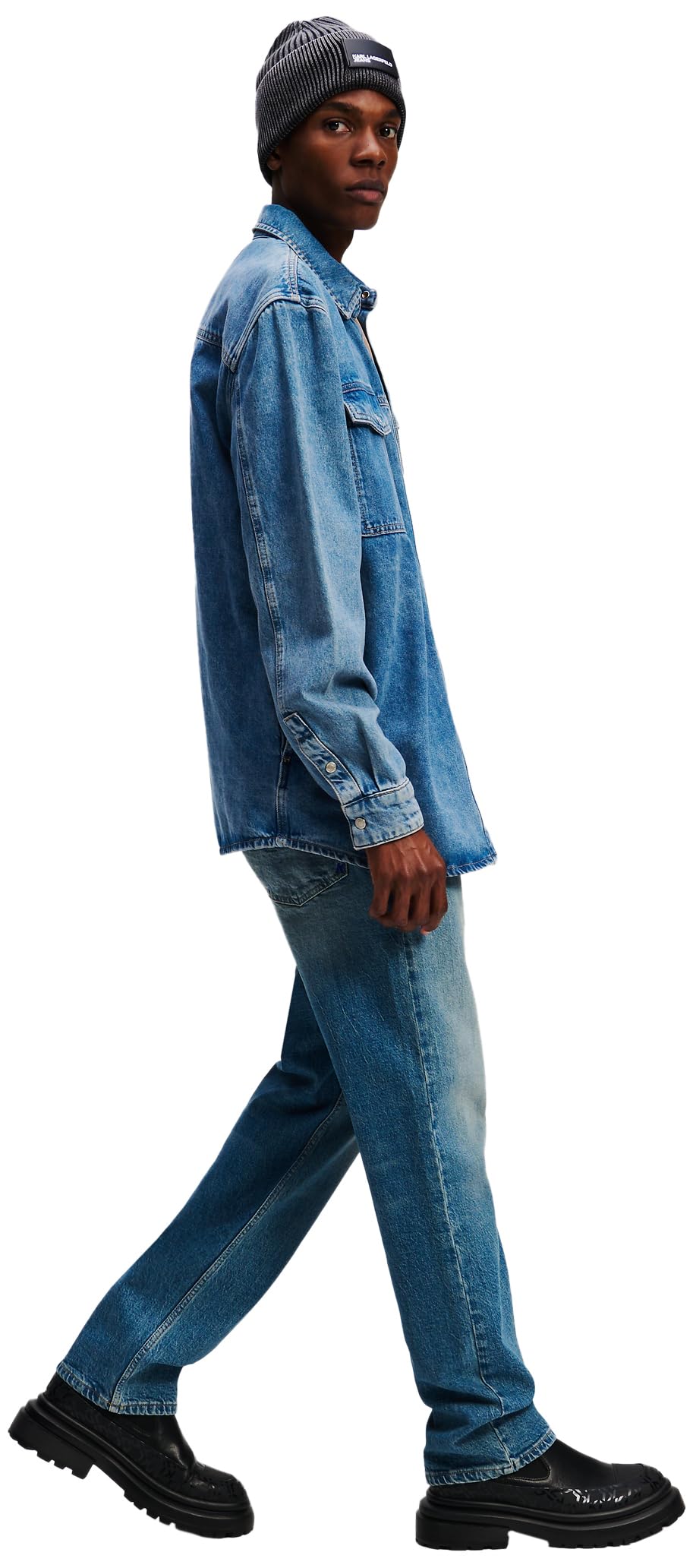 Jeansy Karl Lagerfeld, Męskie, Proste Denim, Prosta Nogawka