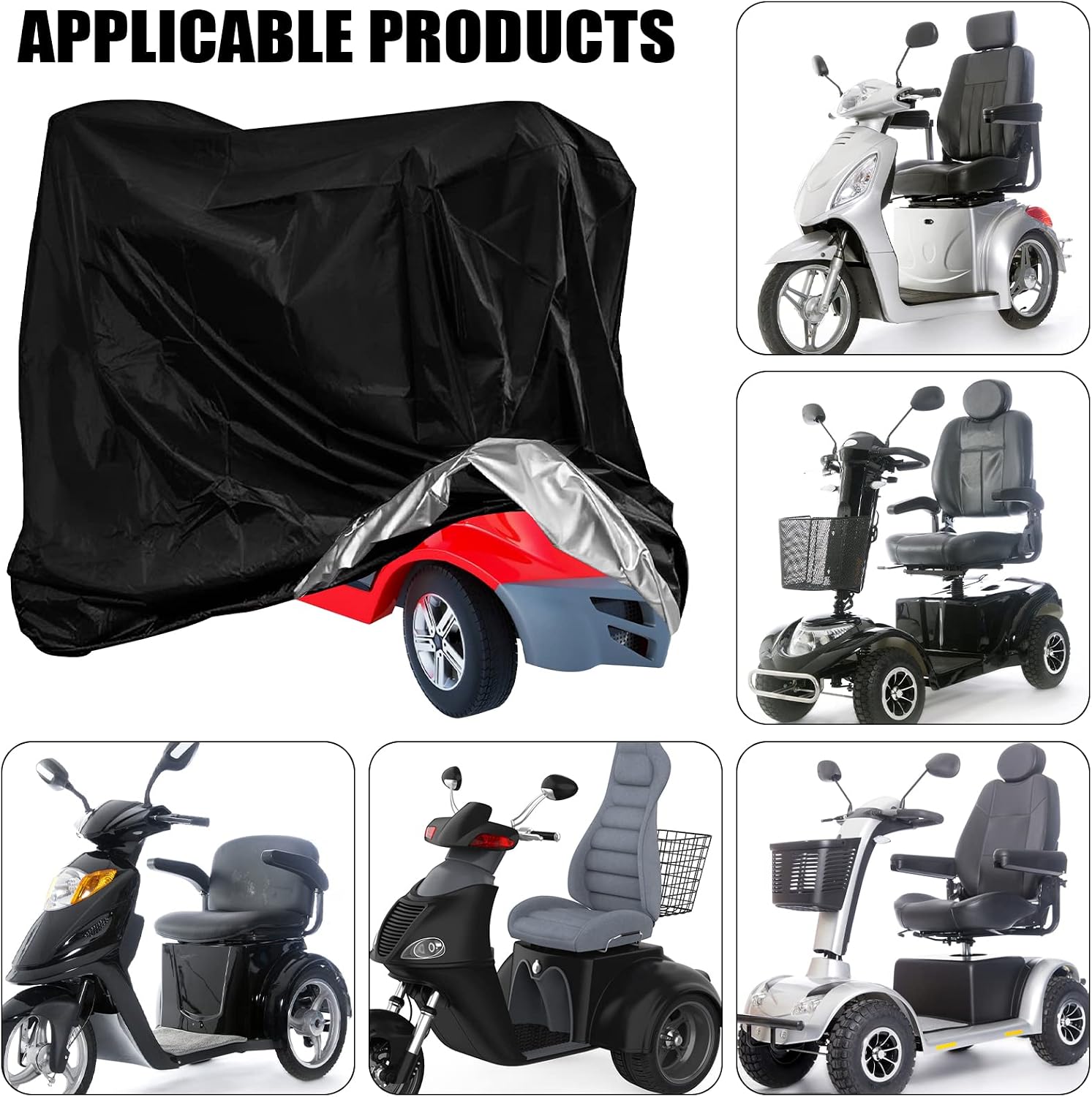 Cubierta Impermeable Para Scooter De Movilidad – Protección Contra Lluvia Y Polvo, Tamaño 190x71x117 Cm