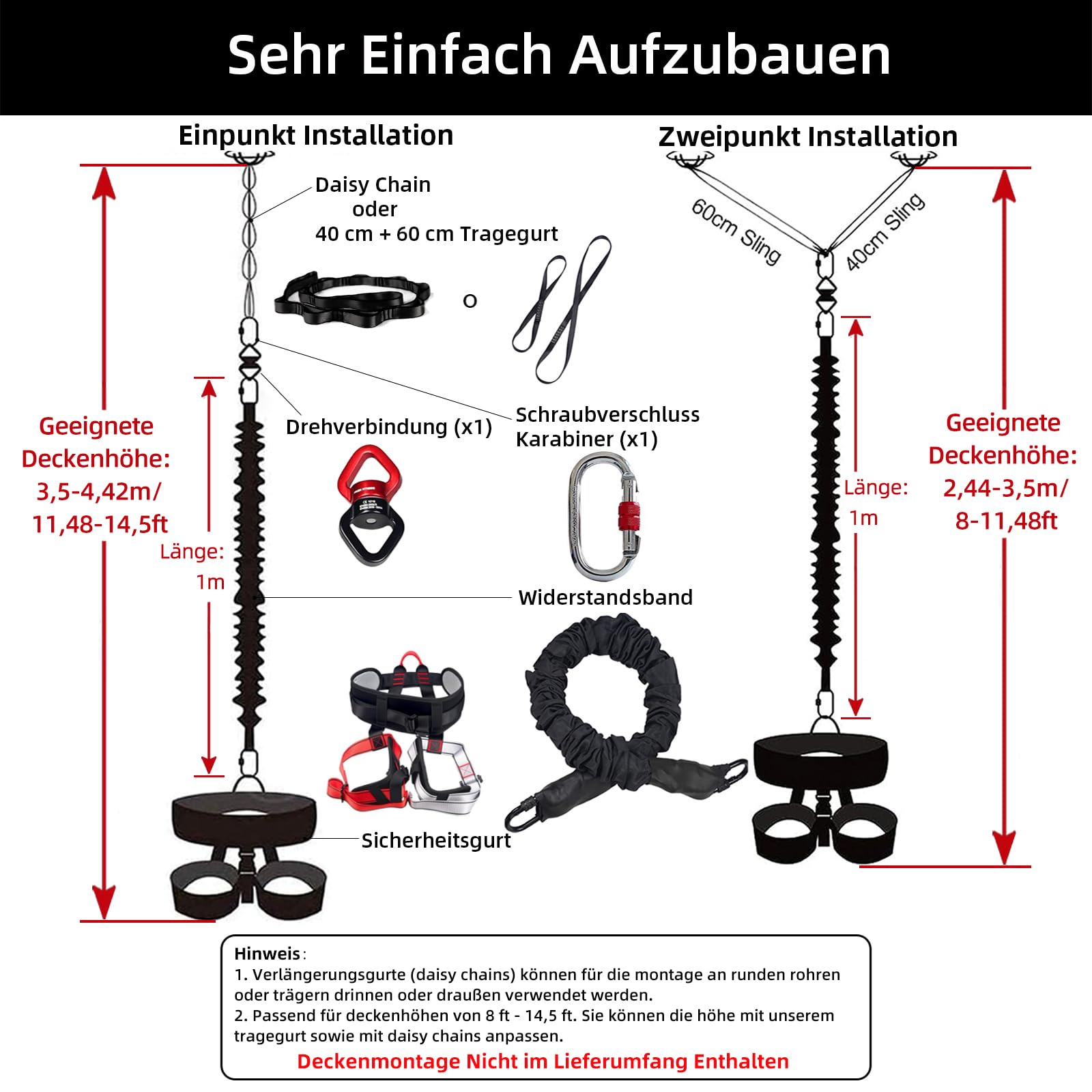 PRIOR FITNESS Set di attrezzi da fitness Bungee pesante fascia di resistenza elastica per danza bungee corda elastica attrezzo per allenamento domestico, palestra, attrezzatura per allenamento