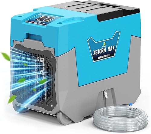 Argendon LGR - Deshumidificador comercial con bomba, deshumidificadores de 180 pintas para espacio de arrastre, sótanos, gran espacio, unidad de