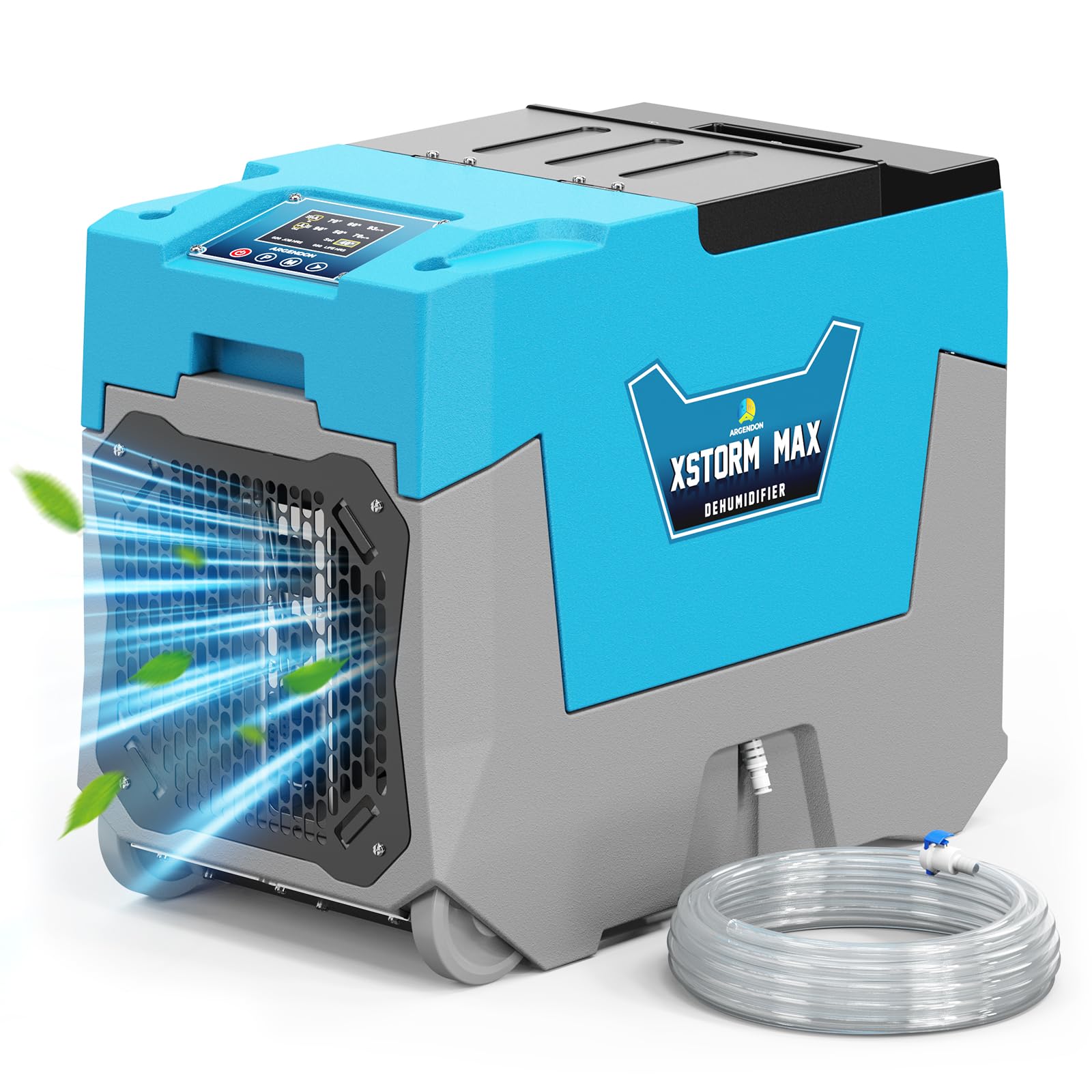 Argendon LGR Commercial Dehumidifier with Pump, 180 Pints Dehumidifiers for Crawl Space, Basements, Large Space, Water Damage Unit, Industrial dehumidifier with Wheels and Handle, 5 Year Warranty