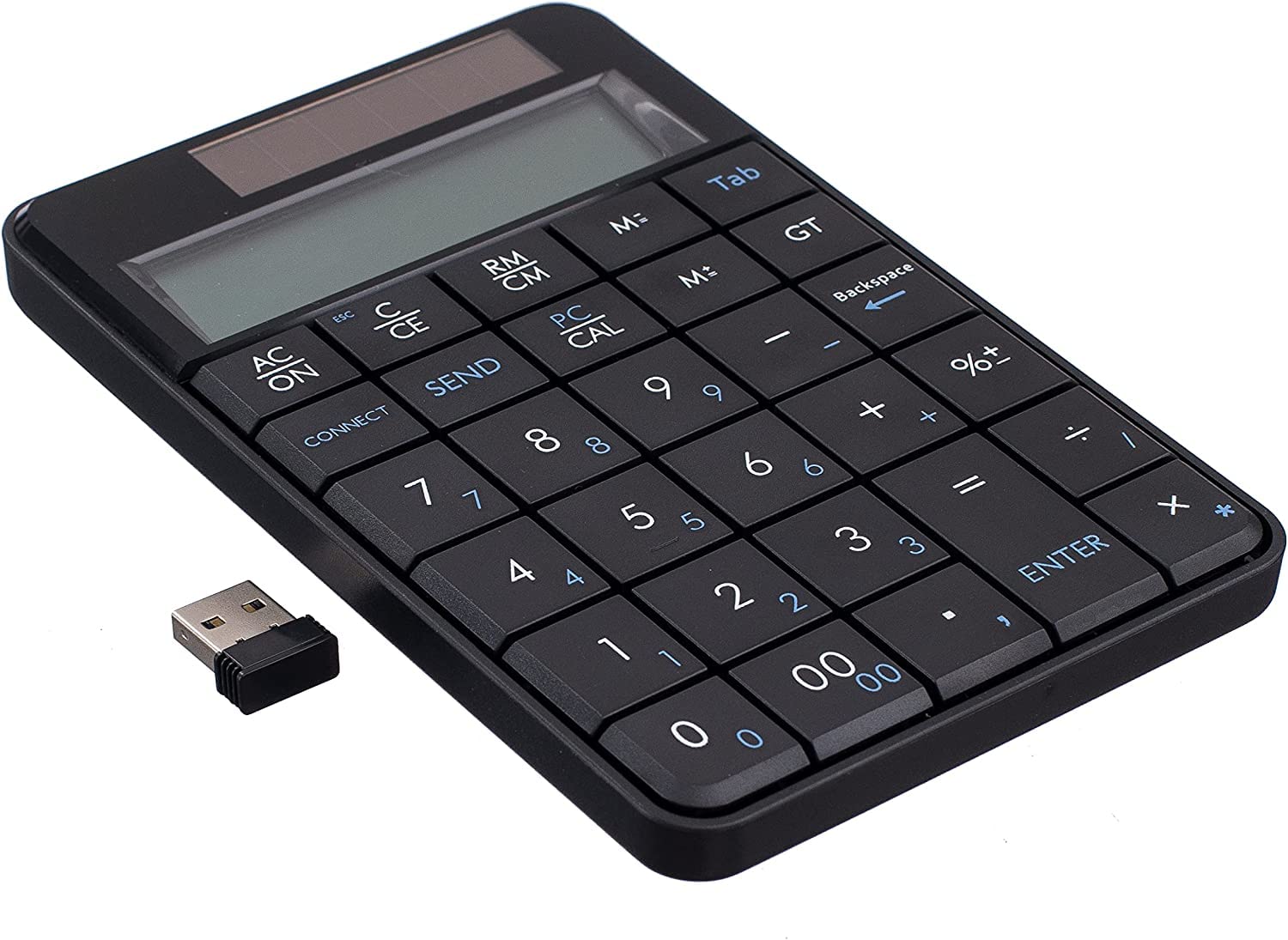 Kalkulator biurkowy, kalkulator biurowy, bezprzewodowa klawiatura numeryczna Mini 2.4G USB Klawiatura numeryczna 2 w 1 z klawiszami 29 i kalkulatorem z wyświetlaczem ciekłokrystalicznym