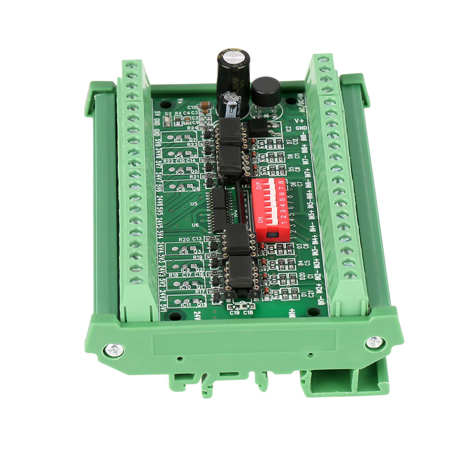10MHZ 8 canales de NPN / PNP a NPN 5V / 24V Módulo convertidor de nivel conversión de señal de onda cuadrada