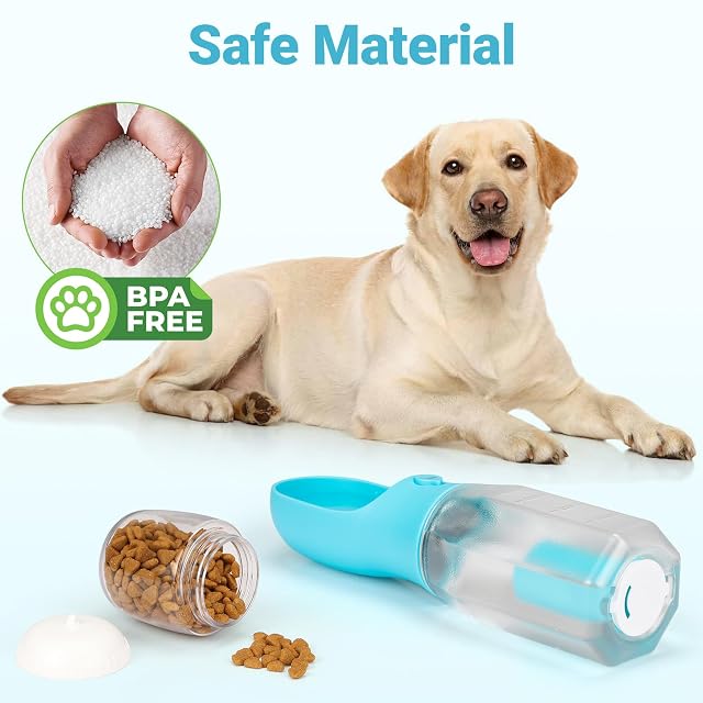 Foto 3 de 8 de Zivacate Botella de Agua para Perros, 600 ml Portátil para Mascotas