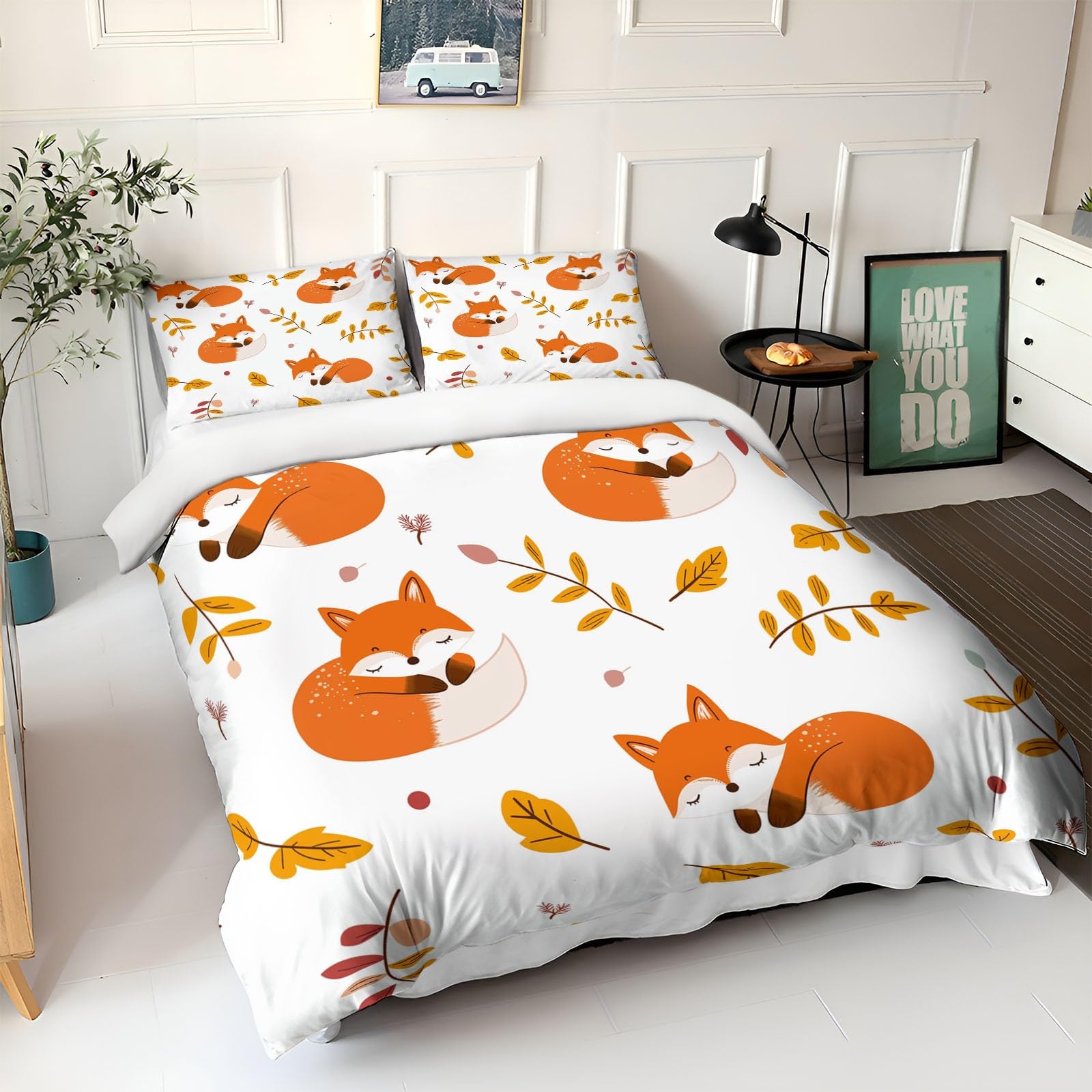Housse De Couette Mouton Dessin Animé étoiles - 2 Pièces (housse + Taie), Taille 90x190 Cm, Réversible