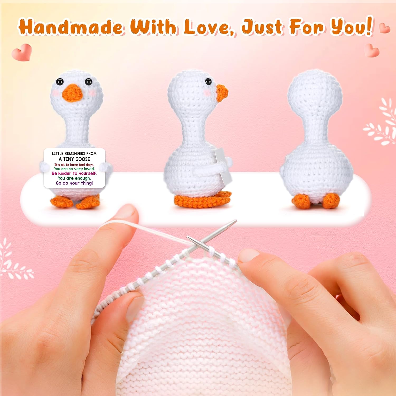 Positive Goose Teen Girl Gifts Trendy Stuff Birthday Back to School Gifts for Students Girls Appreciation Gift for Nurse Teacher Stress Relief Gift for Coworker Friend, Cute Cheer Support Goose Decor