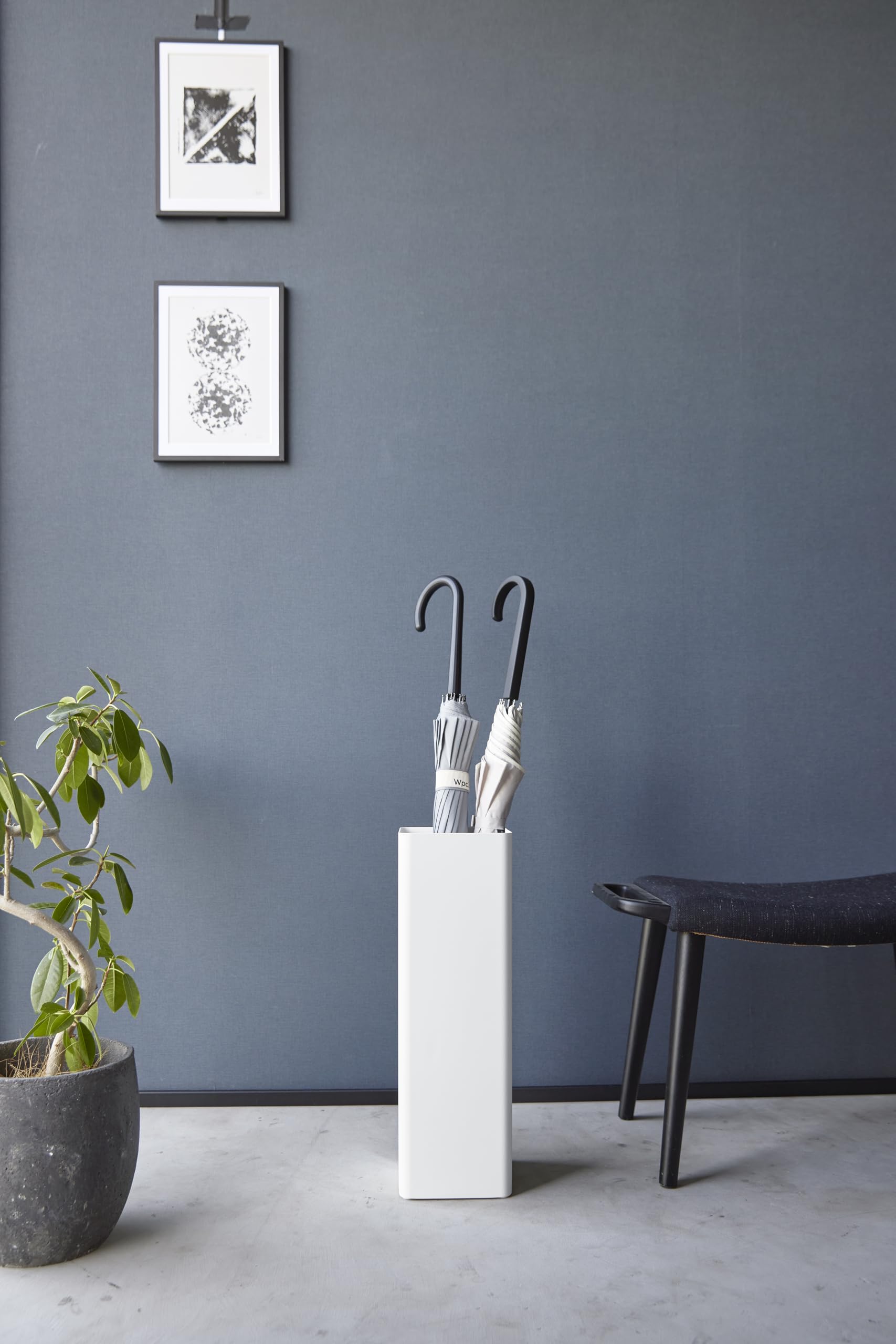 YAMAZAKI 1578 SMART Tall Umbrella Stand, white, Steel, 15 x 15 x 48 cm