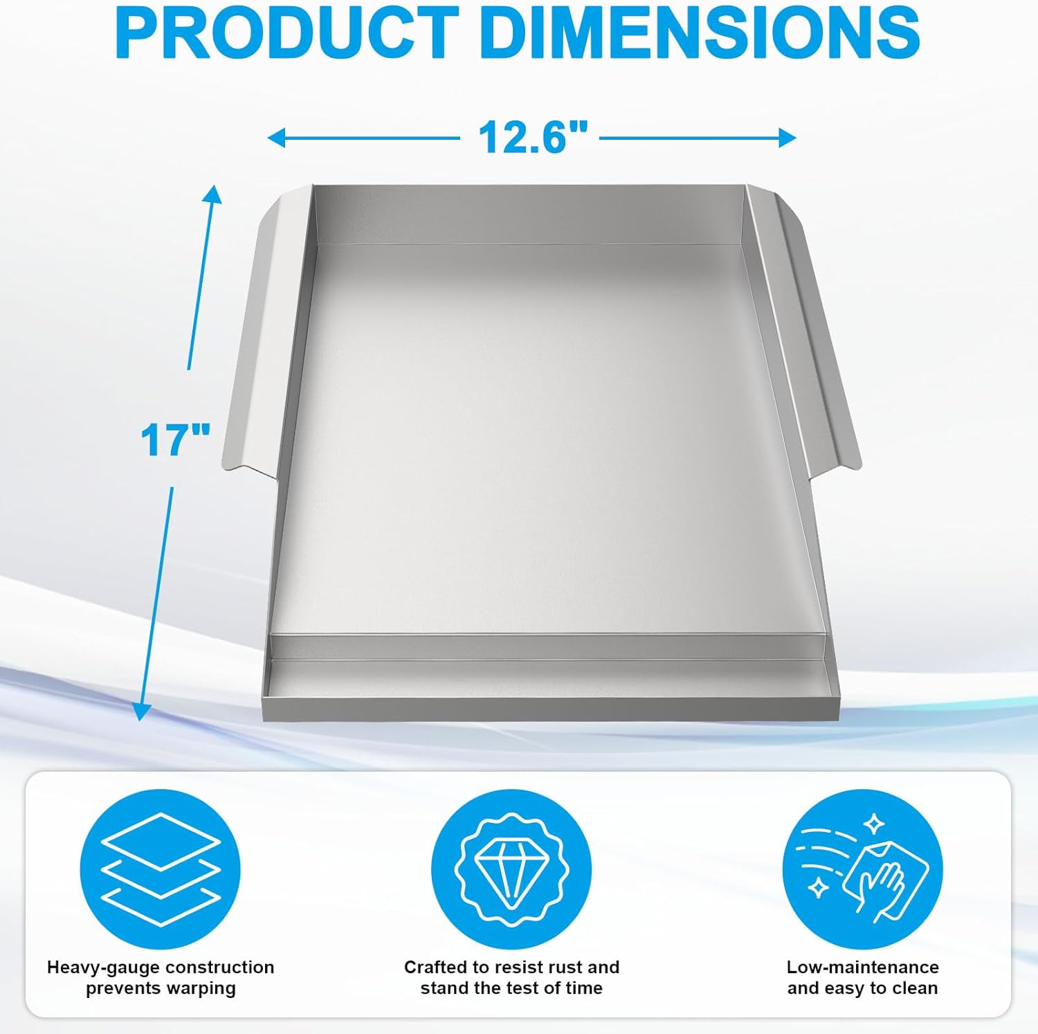 Half Size Griddle Plate for Solaire 27XL Grills Stainless Steel Griddle Inserts Replacement Parts Flat Top Griddle for Solaire Grill