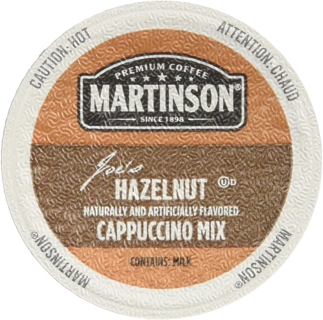 Martinson Single Serve Coffee Capsules, Hazelnut Cappuccino, 24 Count