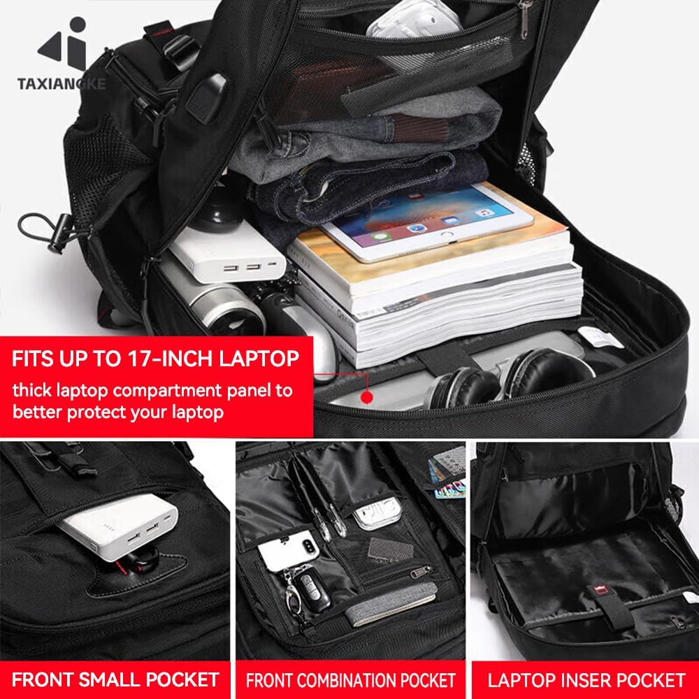 60L Backpack for Men,Large Capacity Travel Backpack,Waterproof Camping Backpack for Travel Hiking Commuting(80L)