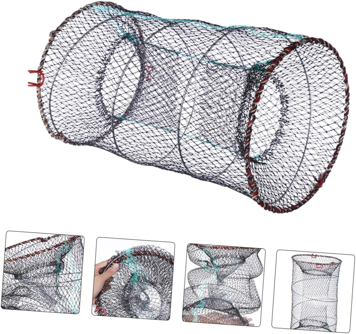 2pcs Folding Fishing Net Portable Bait Lobster Trap Multi-Function Crawfish