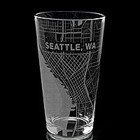 Vista 98 de ALBUQUERQUE NEW MEXICO Engraved City Street Map Beer Pint Glass Perfect Drinking Gift Idea & Unique Decor!